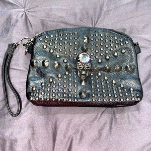 Skull & Studs Leather Shoulder bag